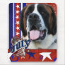 July 4th Firecracker - St Bernard - Mae Mousepad