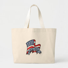 July 4th Flag Canvas Bags