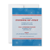 July 4th Party Explosion Party Invitation