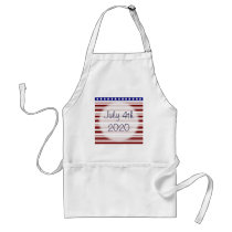 July 4th Red White and Blue Candystripe Apron