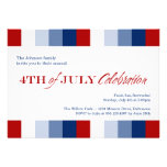 July 4th red white blue Independence celebration Personalized Invites