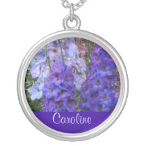 JULY Birth Flower - Delphinium Necklace