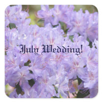 July Wedding Invitaion seals Lavender Florals