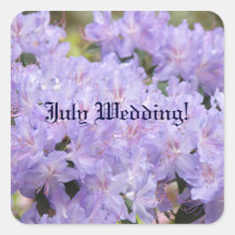 July Wedding Invitaion seals Lavender Florals Stickers