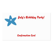 July's Birthday Party!-Customize Business Card Template