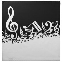 Jumbled Musical Notes Napkin