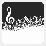 Jumbled Musical Notes Stickers