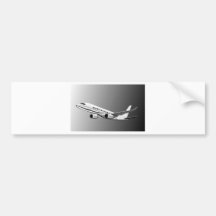 jumbo jet plane airplane aircraft flying flight bumper sticker