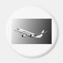 jumbo jet plane airplane aircraft flying flight refrigerator magnet