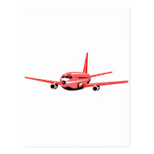 jumbo jet plane airplane aircraft flying flight postcards