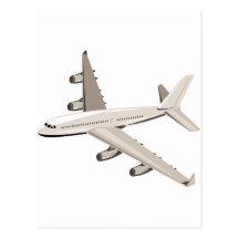 jumbo jet plane airplane aircraft post card