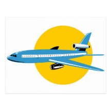jumbo jet plane airplane aircraft postcards