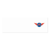 Jumbo Jet Plane Front Wings Globe Business Card