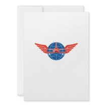Jumbo Jet Plane Front Wings Globe Personalised Announcements