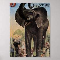 Jumbo The Giant Elephant Retro Theatre Poster