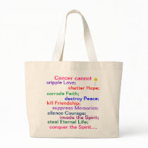 Jumbo Tote Bag - Cancer cannot....