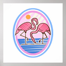 Jumeaux de flamant posters