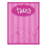 Jumeaux roses cartes postales