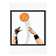 jump ball basketball design invite