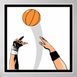 jump ball basketball design posters