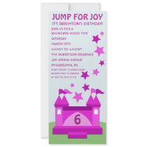 Jump for Joy Bounce House Birthday Invitation