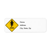 Jump Rope Crossing Highway Sign Return Address Labels