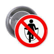 Jump Rope Prohibited Highway Sign Pinback Buttons