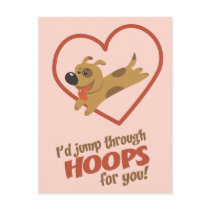Jump Through Hoops Valentine's Day Postcards