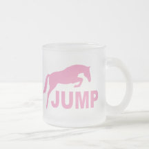 JUMP with Jumping Horse (pink) Coffee Mugs
