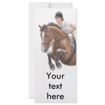 Jumper Horse Rack Card