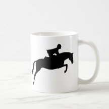 Jumper Horse Silhouette Coffee Mugs