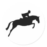 Jumper Horse Silhouette stickers