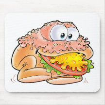 Jumping Hamburger Mouse Pad