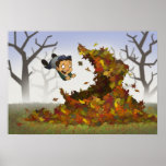 “Jumping into Leaves” Poster