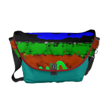 Jumping John Abstract Colourful Messenger Bag