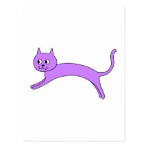 Jumping Purple Cat. Postcards