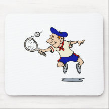 Jumping Tennis Kid Mousepads