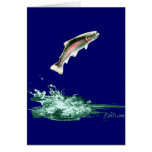 Jumping Trout Greeting Cards