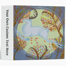 Jumping White Hart. 3 Ring Binder