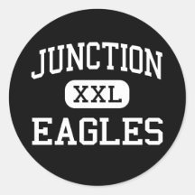 Junction - Eagles - High School - Junction Texas Round Sticker