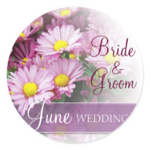 June Wedding - Lavender Daisies Stickers