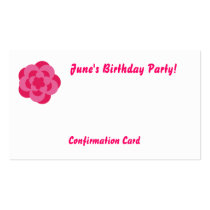 June's Birthday Party!-Customize Business Card Template