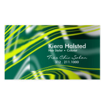 Jungle-1 Business Card (citron/hunter green)