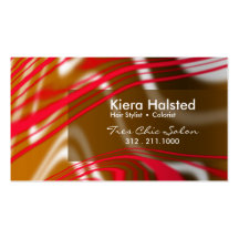 Jungle-1 Business Card (coral/tan)