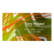Jungle-1 Business Card (orange/lime green)