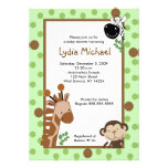 JUNGLE ADVENTURE Green Safari Baby Shower 5x7 Personalized Invite