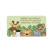 Jungle Animals Return Address Label