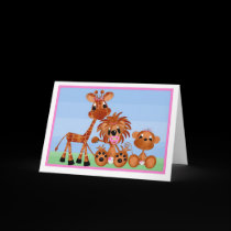 Jungle Babies All Occasion Card It's a Girl cards