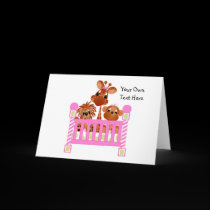 Jungle Babies All Occasion Card It's a Girl cards
