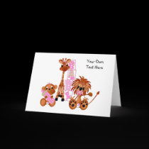 Jungle Babies All Occasion Card It's a Girl cards